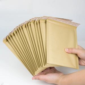 Hysen 100Pcs 버블 봉투 크래프트 종이 가방 충격 방지 버블 메일러 패딩 배송 우편 가방 포장
