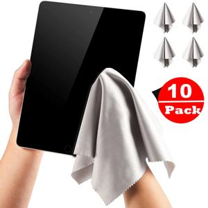10Pcs 컴퓨터 청소 천 마이크로 화이버 카메라 렌즈 안경 클리너 TV 노트북 패드 태블릿 전화 전자 화면 물티슈 14cm