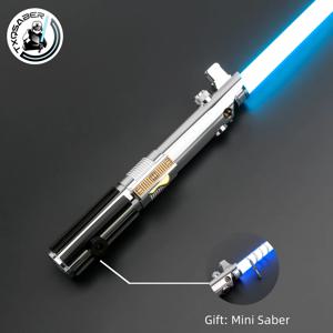 TXQSABER Anakin Lightsaber 5-4 별 Proffie 레이저 픽셀 보드 RGB 부드러운 스윙 금속 힐트(LED 스트립 블레이드 포함) SDCard Skywalker