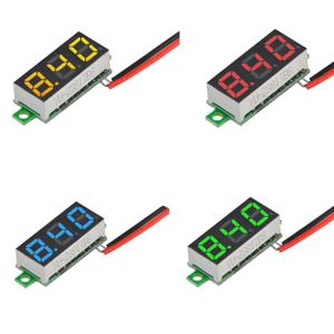 0.28 인치 DC LED 디지털 전압계 0-100V 전압 측정기 자동차 자동차 모바일 전원 전압 테스터 감지기 12V 빨간색 녹색 파란색 노란색