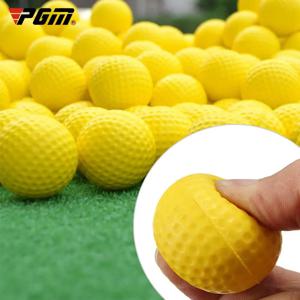 10Pcs 노란색 PU 폼 골프 공 스폰지 탄성 실내 야외 연습 훈련