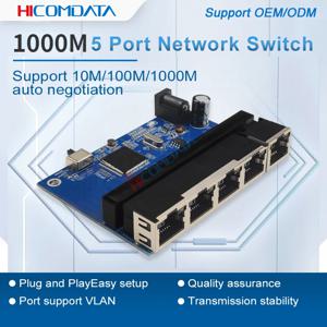 1000M 미니 5 8 포트 데스크탑 스위치 고속 이더넷 네트워크 스위치 기가비트 LAN 허브 RJ45 이더넷 스위칭 Pcba