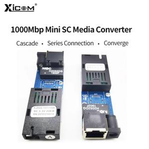 5 쌍미니 SC 기가비트 광 미디어 컨버터 A/B 1F1E placa metro fibra PCBA 보드 단일 모드 단순 100/1000M 파이버 스위치