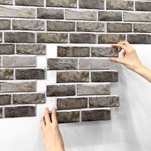 1/10pcs 3D 벽 스티커 자기 접착 가짜 벽돌 벽 패널 껍질과 스틱 주방 타일 Backsplash 욕실 벽 타일 스티커