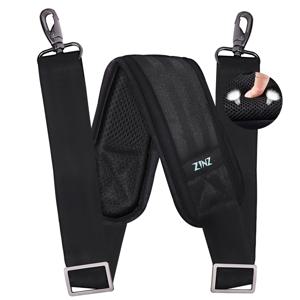ZINZ 79인치 어깨 스트랩, 매우 두꺼운 고정 쿠션 패드 및 이중 걸쇠 금속 회전 후크가 있는 범용 교체 스트랩
