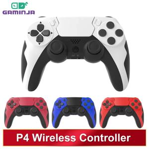 GAMINJA 무선 컨트롤러 블루투스 게임 패드 이중 진동 6 축 조이패드 터치 패드 마이크 이어폰 포트 PS4 PS3 PC 용