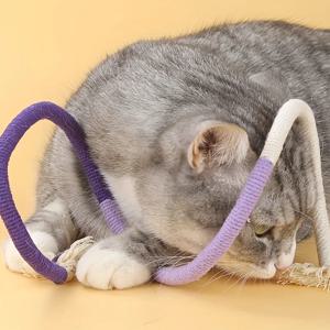 고양이 물기 밧줄 장난감, 치아 연삭, 내구성 놀리는 고양이 밧줄 장난감, 1PC