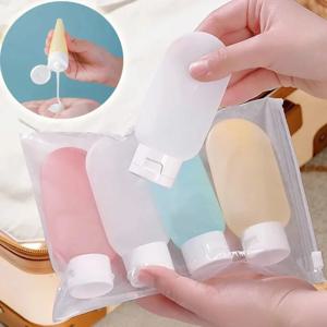 4 개/대 리필 용 병 60ml 부드러운 실리콘 로션 컨테이너 짜기 튜브 빈 병 휴대용 여행 샴푸 병