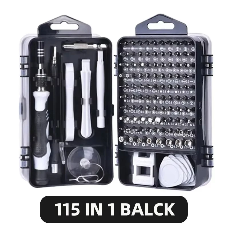 정밀 드라이버 115 In 1 Set 자기 미니 나사 너트 비트 주 다기능 가정용 수리 도구 키트