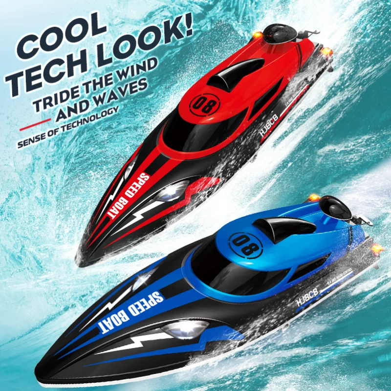 HJ808 RC 배터리 보트 2.4Ghz 25 km/h 고속 원격 제어 레이싱 선박 수속 보트 어린이 모델 장난감