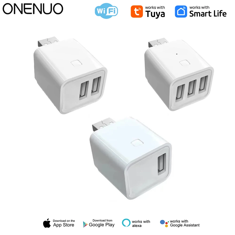 Tuya 스마트 WiFi 마이크로 1 2 3 USB 어댑터 스위치 5V 미니 USB 전원 어댑터 Alexa Google Yandex alice를 통한 스마트 라이프 제어