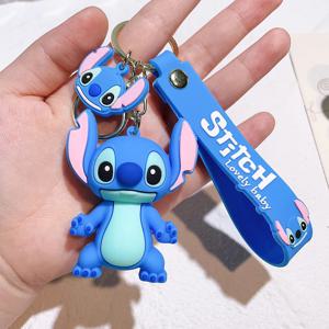 Lilo & Stitch 장난감 키체인, 애니메이션 스티치 펜던트 키체인, 스위트 핑크 천사 키체인, 여성용 자동차 키링, 소녀 생일 선물