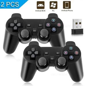 게임 컨트롤러용 1 PC / 2 PCS 2.4GHz 무선 게임패드 - PC, Android TV용 USB 조이스틱. PC BOX, GAME BOX용 제어