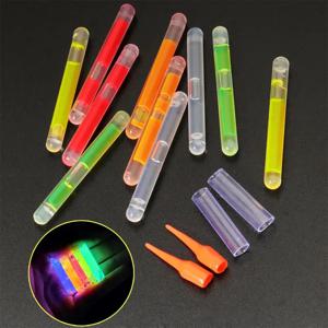 10 개/가방 반딧불 4.5*40mm 낚시 플로트 형광등 라이트 스틱 라이트 나이트로드 조명 도구 밝은 어두운 컬러 글로우 스틱
