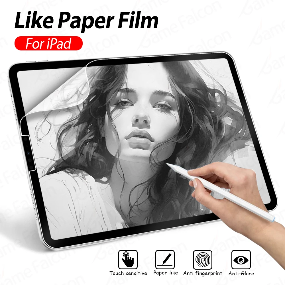 Ipad Pro 12.9 11 2022 용 종이 필름과 같은 무광택 Ipad Air 5 4 3 7th 8th 10.2 10.5 Mini 6 용 9 세대 10 세대 화면 보호기