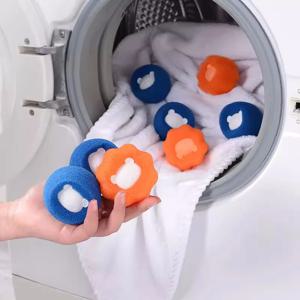 새로운 1pcs 애완 동물 헤어 리무버 재사용 가능한 공 세탁 세탁기 필터 양모 스티커 고양이 헤어 리무버 애완 동물 모피 린트 포수 홈