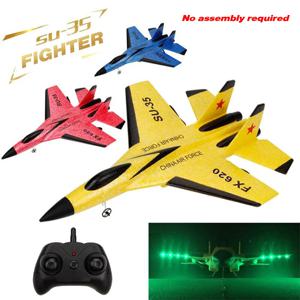 RC 비행기 SU35 2.4G LED 조명 항공기 원격 제어 비행 모델 글라이더 비행기 F22 FX820 FX620 FX622 A380 EPP 폼 완구