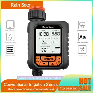 Rain Seer 대형 LCD 디스플레이 워터 타이머 방수 IP65 홈 가든 관개 강우량 타이머 자동 컨트롤러 시스템