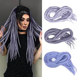 합성 레게머리 크로셰 헤어 소프트 울 드레드 Locs 수제 브레이딩 헤어 익스텐션, 아프로 여성 남성 힙합 스타일