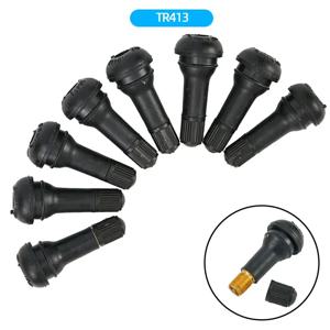 10Pcs TR413 스냅 인 유형 고무 밸브 도구 세트 튜브리스 타이어 밸브 줄기 고무 밸브 줄기 자동차 액세서리 부품 교체