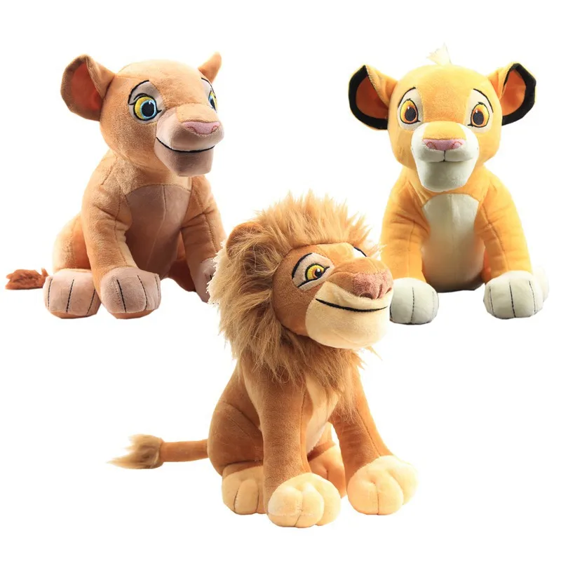 2023 새로운 30cm 라이온 킹과 아들 Simba 소프트 키즈 인형 젊은 Simba 박제 동물 플러시 어린이 장난감 크리스마스 선물