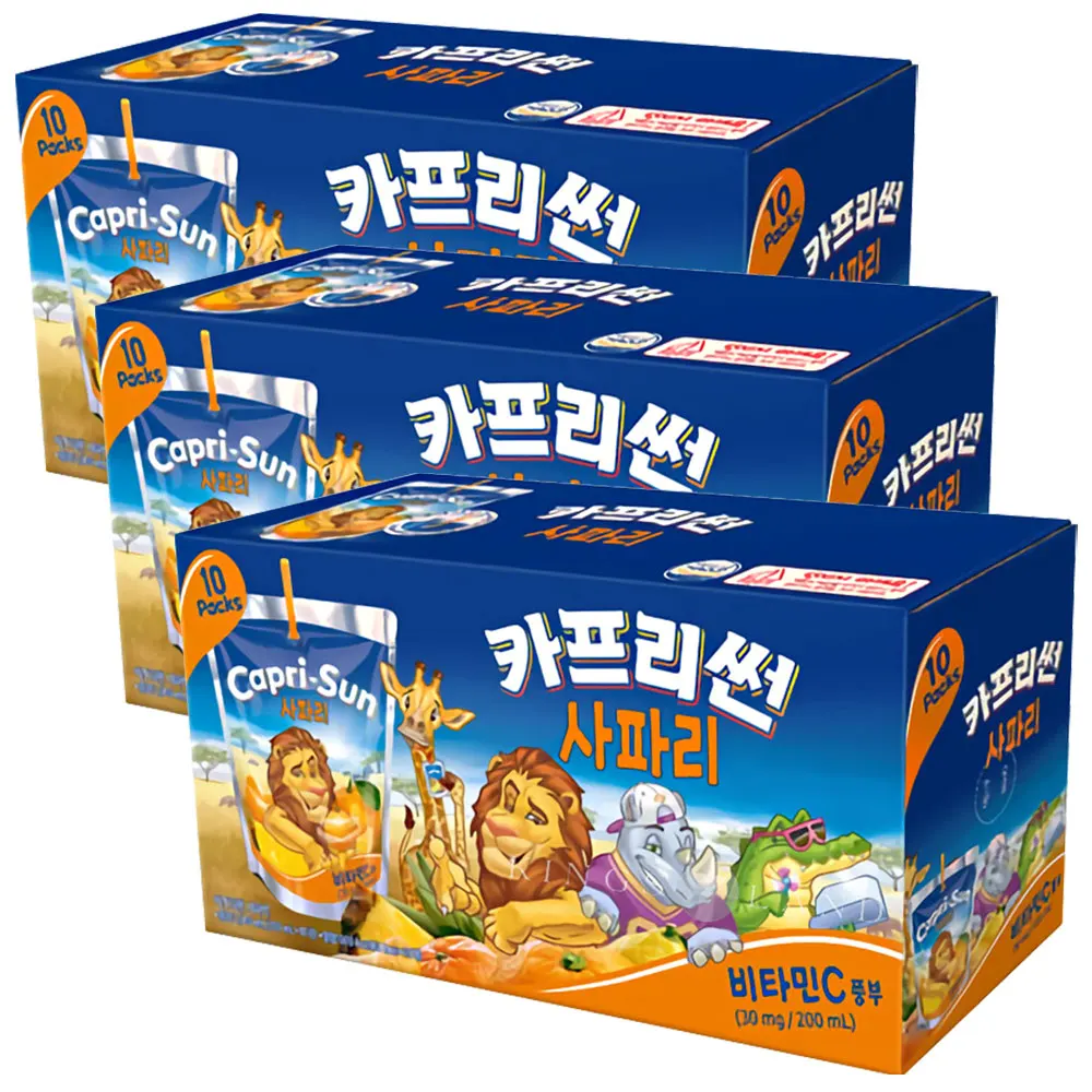카프리썬사파리200ml×30개 과즙음료 과일 주스 쥬스