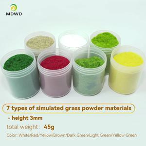 45G/병 나무 핑크 미니 3MM 정적 잔디 잎 HO 규모 철도 기차 풍경 군사 장면 모래 테이블 레이아웃