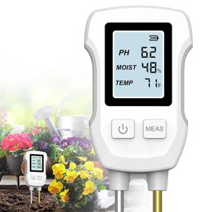 3 in 1 디지털 LCD 토양 측정기 집 식물용 백라이트가 있는 PH/수분/온도 토양 테스터 정원 잔디 농장