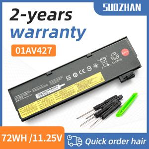SUOZHAN 새 원본 01AV427 72Wh 노트북 배터리 Lenovo ThinkPad T470 T480 T570 T580 P51S P52S 01AV428 01AV492 01AV423 SB10K