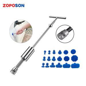 자동차 덴트 수리 키트, Zoposon 금속 T-핸들 풀러와 플라스틱 접착제 탭으로 전문적인 결과를 얻으세요! (글루건 제외)