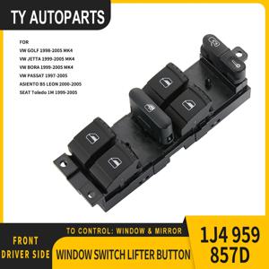 Jetta Golf Bora Passat B5 Seat Leon Toledo 용 윈도우 스위치 리프터 버튼 1999 2000 2001 2002 2003 2004 2005 2006 1J4 959 857D