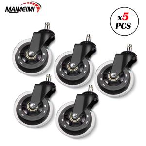 5pcs 가구 캐스터 바퀴 부드러운 고무 회전 캐스터 트롤리 용 롤러 바퀴 아기 어린이 침대 바퀴 가정용 액세서리