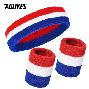 남성용 AOLIKES 스웨트 밴드 헤드밴드 손목밴드 - 머리 손목 스웨트밴드 세트 - 스포츠 육상 이벤트 운동 농구에 이상적