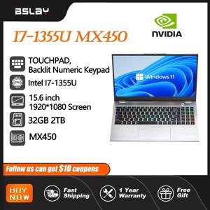15.6인치 인텔 i7-1355U NVIDIA MX450 백라이트 키보드 32GB 램 2TB SSD DDR4 윈도우11 지문인식 게이밍 노트북