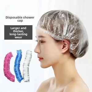 50/100PCS 일회용 목욕 모자 방수 목욕 두꺼운 연기 방지 홈 헤어 마스크 헤어 오일 캡 가열 염료 헤어 캡