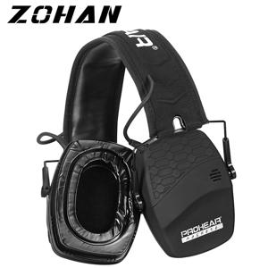 ZOHAN-전술 청력 보호 장치, 전자 헤드폰, 사냥용 사운드 증폭 귀마개, 촬영용 소음 방지 귀 헬멧