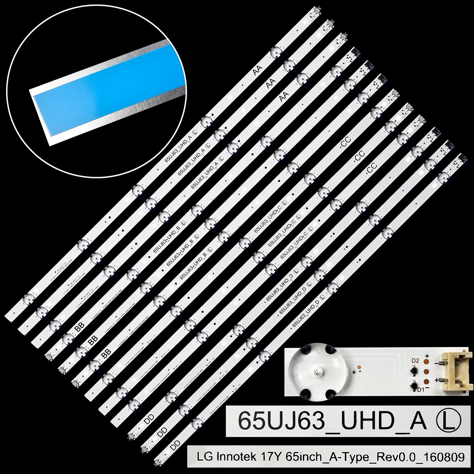 LED 백라이트 스트립 65LG63CJ 65UJ6300 65UJ630V 65UJ634V 65UJ5500 65UK6100 Innotek 17Y 65inch_A SSC 65UJ63_UHD_A B C D
