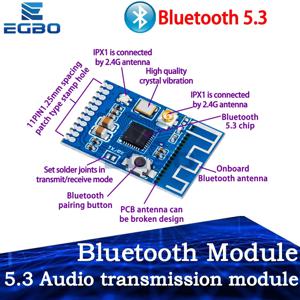 EGBO Bluetooth 모듈 5.3 오디오 송신기 모듈 스테레오 GFSK 트랜시버 이어폰 보드 무선 스피커 KCX_ BT_ EMITTER 5
