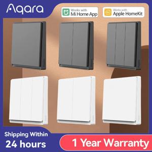 Aqara 스마트 벽 스위치 E1 ZigBee 3.0 원격 제어 스마트 홈 조명 버튼 Xiaomi Home Homekit 용 중립 화재 와이어 없음