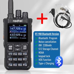 Radtel RT-900 8W 풀 밴드 햄 라디오 워키 토키 512CH 에어 밴드 양방향 라디오 방송국 항공 NOAA 경찰 해양 강 PTT