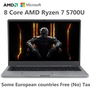 AMD Ryzen 7 5700U 15.6 인치 강력한 게이밍 노트북, 최대 램 64GB DDR4 최대 롬 4TB SSD, 윈도우 10 11 프로 노트북, 블루투스 와이파이