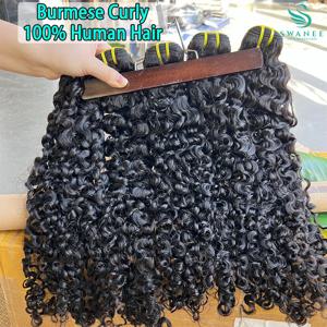 SWANEE 바디 곱슬 웨이브 번들, 베트남 100% 미가공 인모 익스텐션, 곱슬 번들, 10-30 인치, 12A