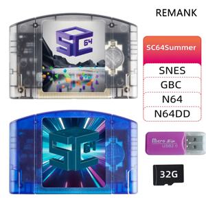 REMANK 5000-in1 SC64Summer SC64 게임 카드 N64 SC64 오픈 소스 카트리지 Nintendo 64DD GBC SNES 레트로 게임 콘솔 액세서리