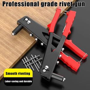 헤비 듀티 리베터 세트, 팝 리벳 건 및 150Pcs 블라인드 리벳 모듬 키트 핸드 툴 리벳 너트 도구