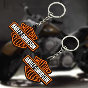 할리 데이비슨 Softail Sportster VRSC 투어링 X48 883 1200 스트리트 글라이드 용 오토바이 로고 키 체인 모양 부드러운 고무 열쇠 고리