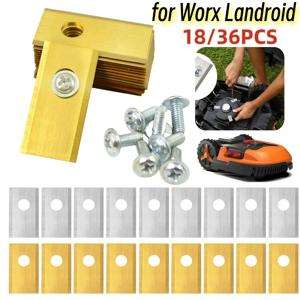 Worx Landroid 로봇 식 잔디 깎는 기계 잔디 깎는 기계 교체 트리머 커터 블레이드 커팅 블레이드 세트 용 18/36PCS 잔디 트리머 블레이드