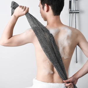 남성용 샤워용 엑스 폴리 에이 팅 수건 백 스크러버 실버 이온 다기능 폼 목욕 타올 울트라 롱 엑스 폴리 에이 팅 타월