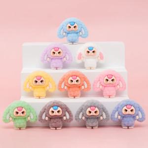 귀여운 아기 3 세 큰 귀 토끼 시리즈 귀여운 곡물 인형 Diy 패션 블라인드 박스 데스크탑 작은 장식 키 체인 액세서리