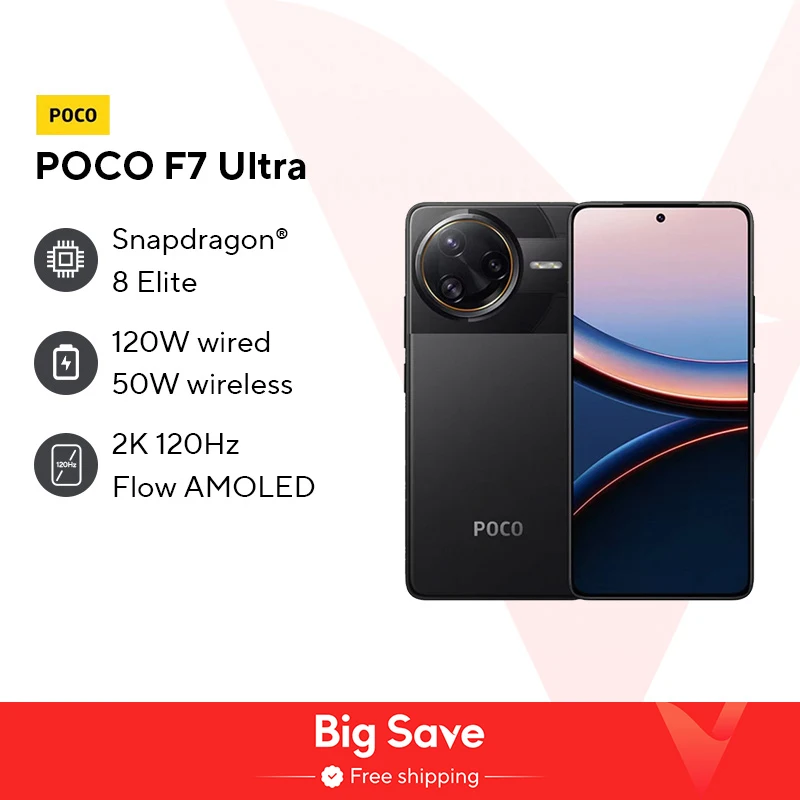 POCO F7 ULTRA, 사전 가격 플래그십 금어초 ® 8 엘리트 대형 5300mAh(일반) 배터리 AMOLED Flow