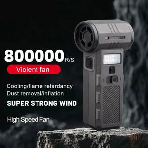 강력한 800000RPM 고속 팬 강력 분진 제거 미니 터보 제트 팬 충전식 58m/s 터보 팬 강력 블로워 청소용